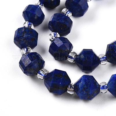 Natürlicher Lapislazuli Perlenstränge&nbsp;G-O201B-25-1-1