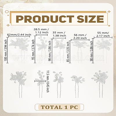 1 набор акриловых заколок для волос&nbsp;OHAR-LP0001-18-1