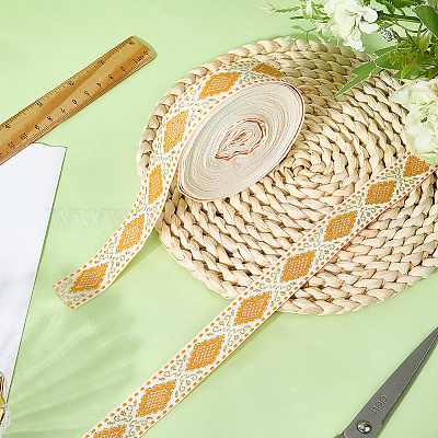 10 ярд полиэстеровых лент для вышивки OCOR-GF0004-85A-1