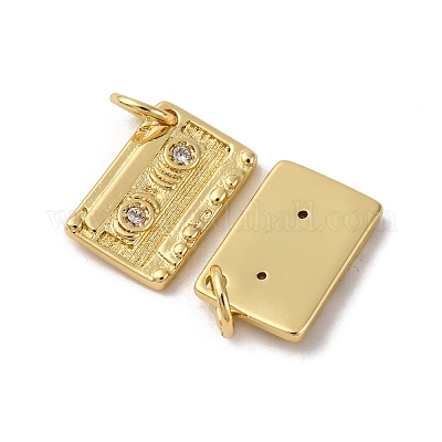 Латунные микро проложить кубического циркония подвески KK-P308-33G-1