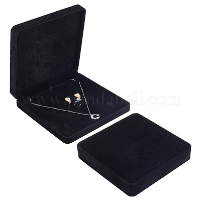 Earring Box - 2 Black Velvet