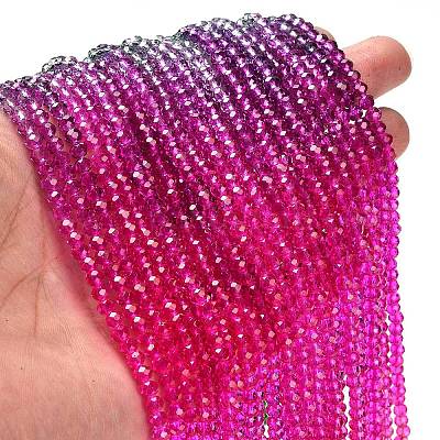 Прозрачные окрашенные стеклянные бусины DGLA-A034-T4mm-A24-1