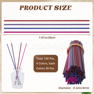 120 шт. сменные палочки для диффузора из волокна 4 цветов DIY-CP0010-76B-1