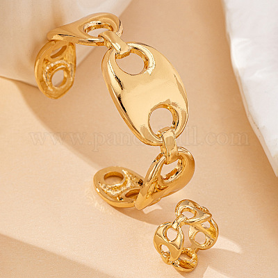 Комплекты браслетов и колец из сплава кофейных зерен FS-WG0F6B5-01-1