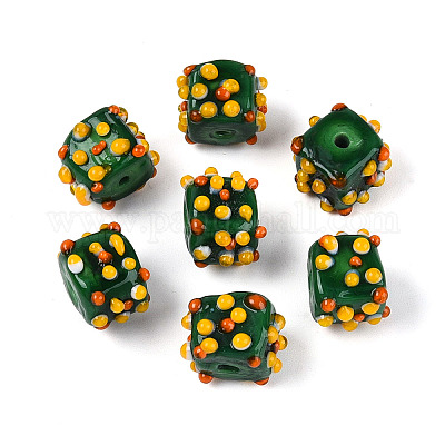 Perles vernissées manuelles&nbsp;LAMP-N038-04D-1