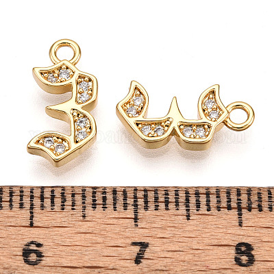 Латунные микро проложить кубического циркония подвески KK-N261-104D-G-1