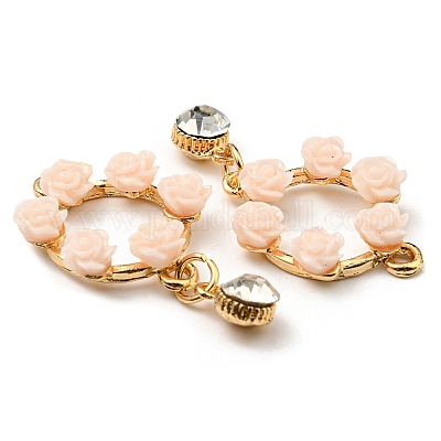 Подвески из цветочной гирлянды из смолы ALRI-L050-03G-1