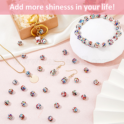 120 шт. бусины из горного хрусталя и глины CLAY-FH0001-27A-1