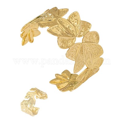 Наборы из цветочного сплава: браслет-манжета и кольца-манжеты FS-WGC74E4-01-1