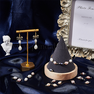 30 шт. подвески-коннекторы из натурального культивированного пресноводного жемчуга FIND-SC0005-37-1