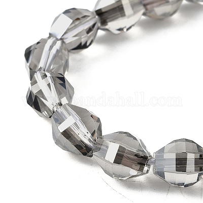 Стеклянные бусины с гальваническим покрытием  EGLA-L045-H-PL01-1