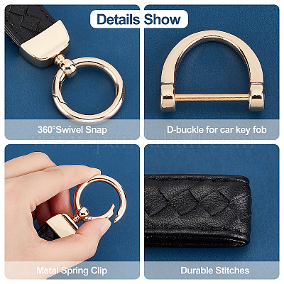 Shop WADORN 3 Colors Leather Car Key Holder Bag for Jewelry Making