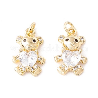 Покрытие стойки латунь микропаве прозрачные кубические циркониевые подвески ZIRC-I057-18G-1