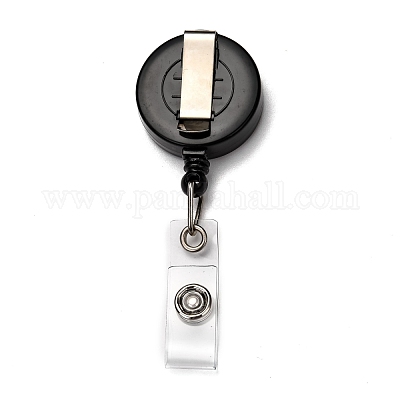 Плоская круглая катушка для бейджа из абс-пластика AJEW-I053-37I-1