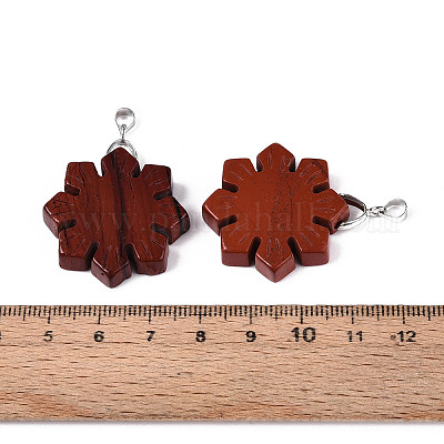 Природные красной яшмы подвески G-T144-12E-1