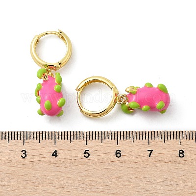 Латунные серьги обруча EJEW-S251-04D-G-1