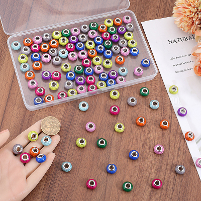 120шт смоляные европейские бусины FIND-SP0002-05B-1