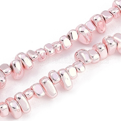 Нити синтетических немагнитных гематитовых бусин с гальваническим покрытием G-H072-D01-01B-1