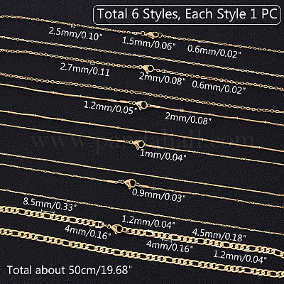 Цепочка из нержавеющей стали 304 NJEW-UN0001-10G-1