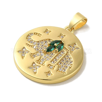 Латунные микро проложить кубического циркония подвески KK-Z042-26G-02-1