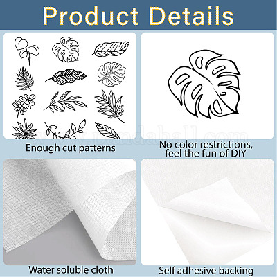 Эскиз водорастворимого средства для вышивания ПВА DIY-WH0514-010-1