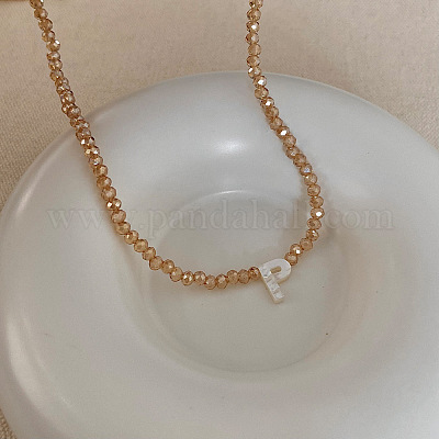 Подвеска с инициалом из натуральной ракушки FS-WG76541-16-1