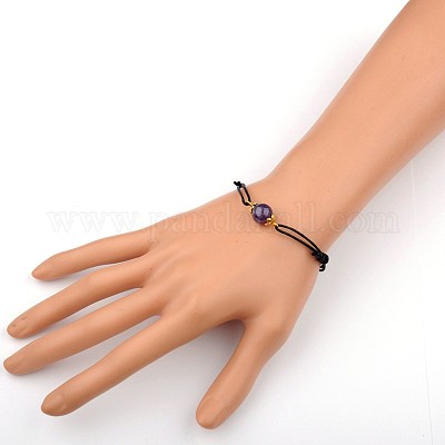 Драгоценный камень регулируемая ссылка браслеты X-BJEW-JB01554-05-1