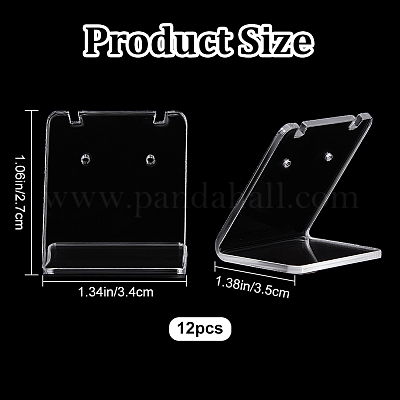 12 шт. подставки для сережек из органического стекла EDIS-CP0001-05-1