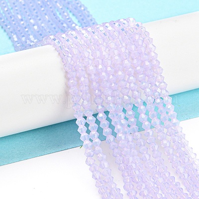 Запекание окрашенные прозрачные стеклянные бусины нити DGLA-F029-J2mm-07-1