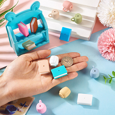 14 шт. 14 вида силиконовых бусин в форме книги SIL-TA0002-71-1