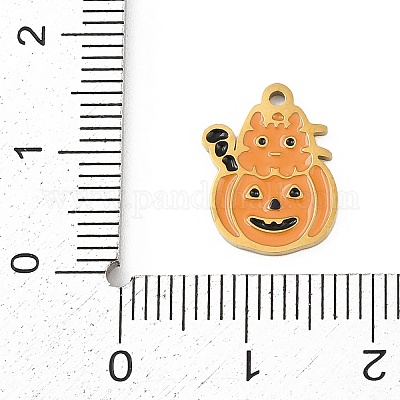 Эмалевые подвески из нержавеющей стали 304 на Хэллоуин FIND-I068-01G-05-1