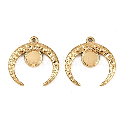 Оправы для подвесок из нержавеющей стали 304 в виде кабошонов STAS-A194-01G-1