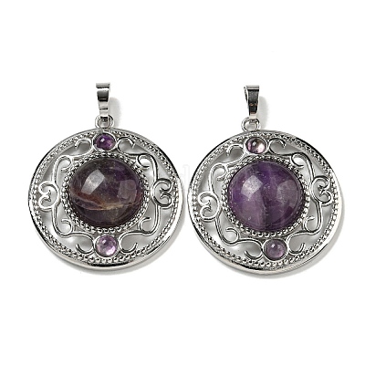 Подвески из натурального аметиста  G-Q158-03F-1