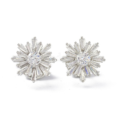 Брошь в виде сверкающего цветка JEWB-K006-01P-1