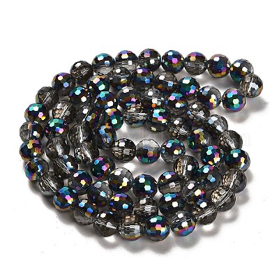 Гальванические стеклянные бусины&nbsp;EGLA-R041-8mm-07-1