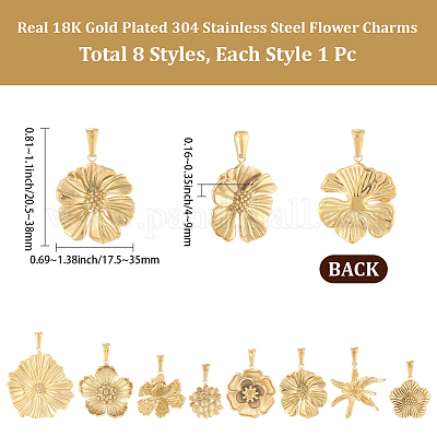 8 шт. 8 стиля подвески из нержавеющей стали 304 STAS-BBC0007-59-1