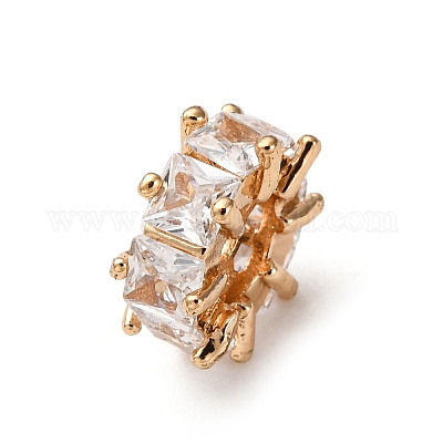 Латунные микропаве из прозрачного кубического циркония KK-D378-24G-02-1