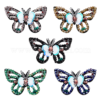 Embroidery Butterfly Patches Iron-on Patch Appliques Sewing Craft Supplies  5pcs