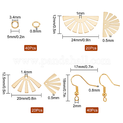 Набор для самостоятельного изготовления висячих сережек-вееров DIY-SC0019-26-1
