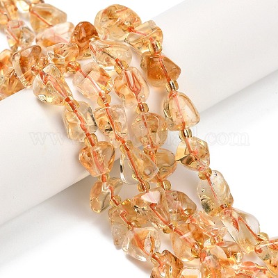 Природный цитрин бисер нитей G-L634-C02-02-1