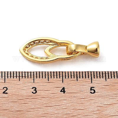 Стеллажное покрытие латунь микро паве кубический цирконий ледоруб щепотка поручни ZIRC-P117-01B-G-1