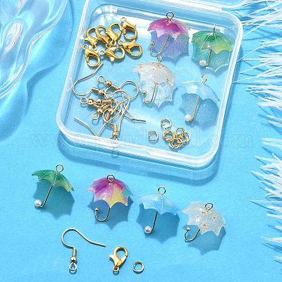 Наборы для самостоятельного изготовления сережек-зонтиков&nbsp;DIY-FP0001-41-1