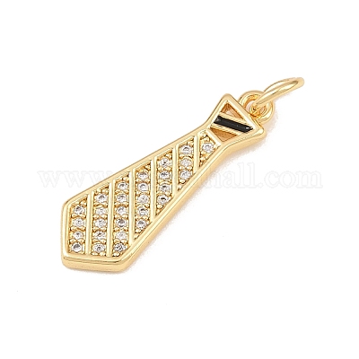 Латунные микропаве прозрачные подвески с фианитом KK-P339-21G-02-1