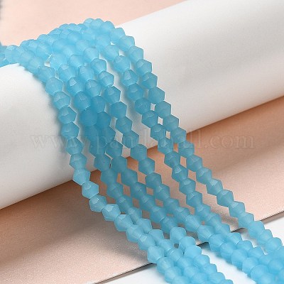 Нити бусин из матового нефрита EGLA-A039-J4mm-MD03-1