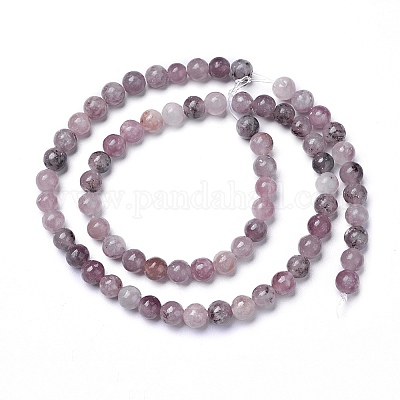 Натуральные нити из лепидолита / пурпурной слюды G-G770-04A-10mm-1