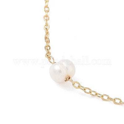 Браслет-цепочка из натурального жемчуга BJEW-JB09447-1