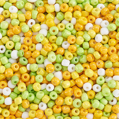 Непрозрачные стеклянные круглые бусины GLAA-TAC0025-07B-07-1