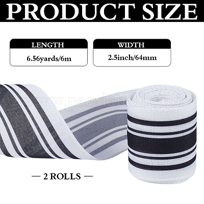 Полиэстеровая лента с вертикальными полосками OCOR-WH0078-415-1