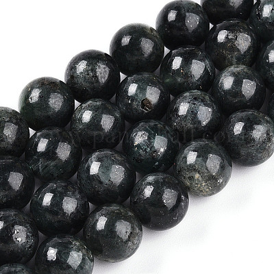 Бусы из натурального зеленого кианита G-T140-10mm-07-1