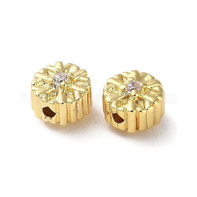 Латунные микропаве из прозрачного кубического циркония KK-P256-12G-1